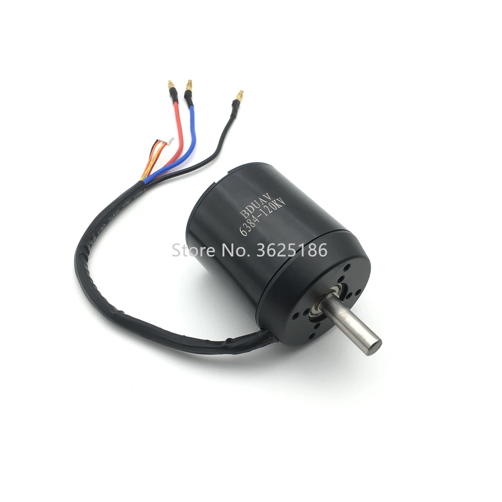 6384 Brushless Motor Sensored - 6384 120KV BLDCブラシレスモーター（アウトランナー型）、24～36V、10mm軸、センサー内蔵、電動スケートボード用。